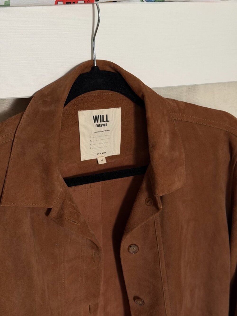 Sezane Will Jacket in Camel Suede - Picture 3 of 5